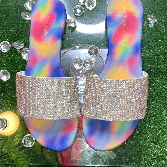 Multi/rainbow diamond slides size 7 - Picture 4 of 4